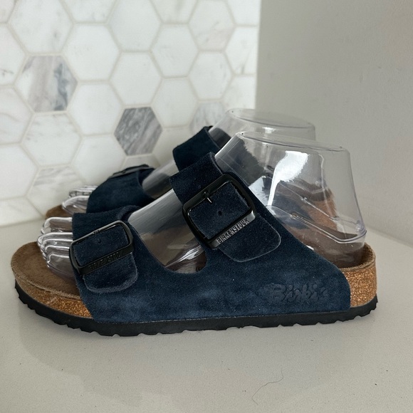 New Birkenstock Birki’s Arizona Night Suede Soft Buckle Narrow EU 36 US 5-5.5 - Picture 2 of 7